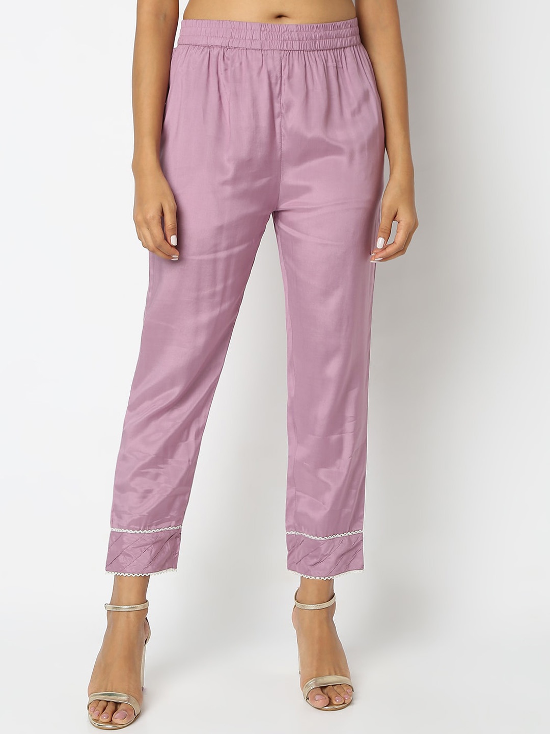 

Ethnicity Women Mid-Rise Ethnic Trousers, Purple