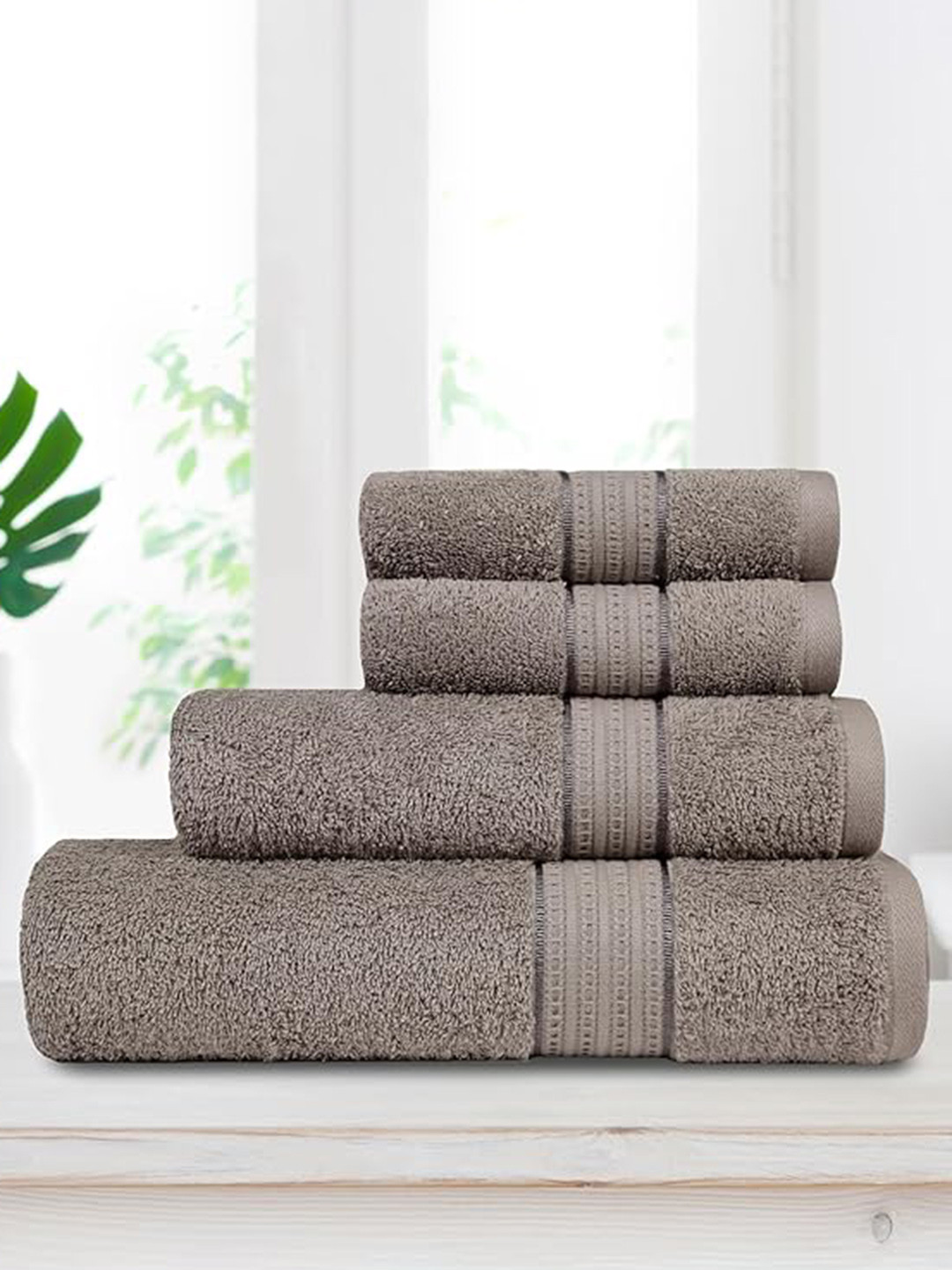 

Signature 4-Pcs Bath Towel Set, Grey