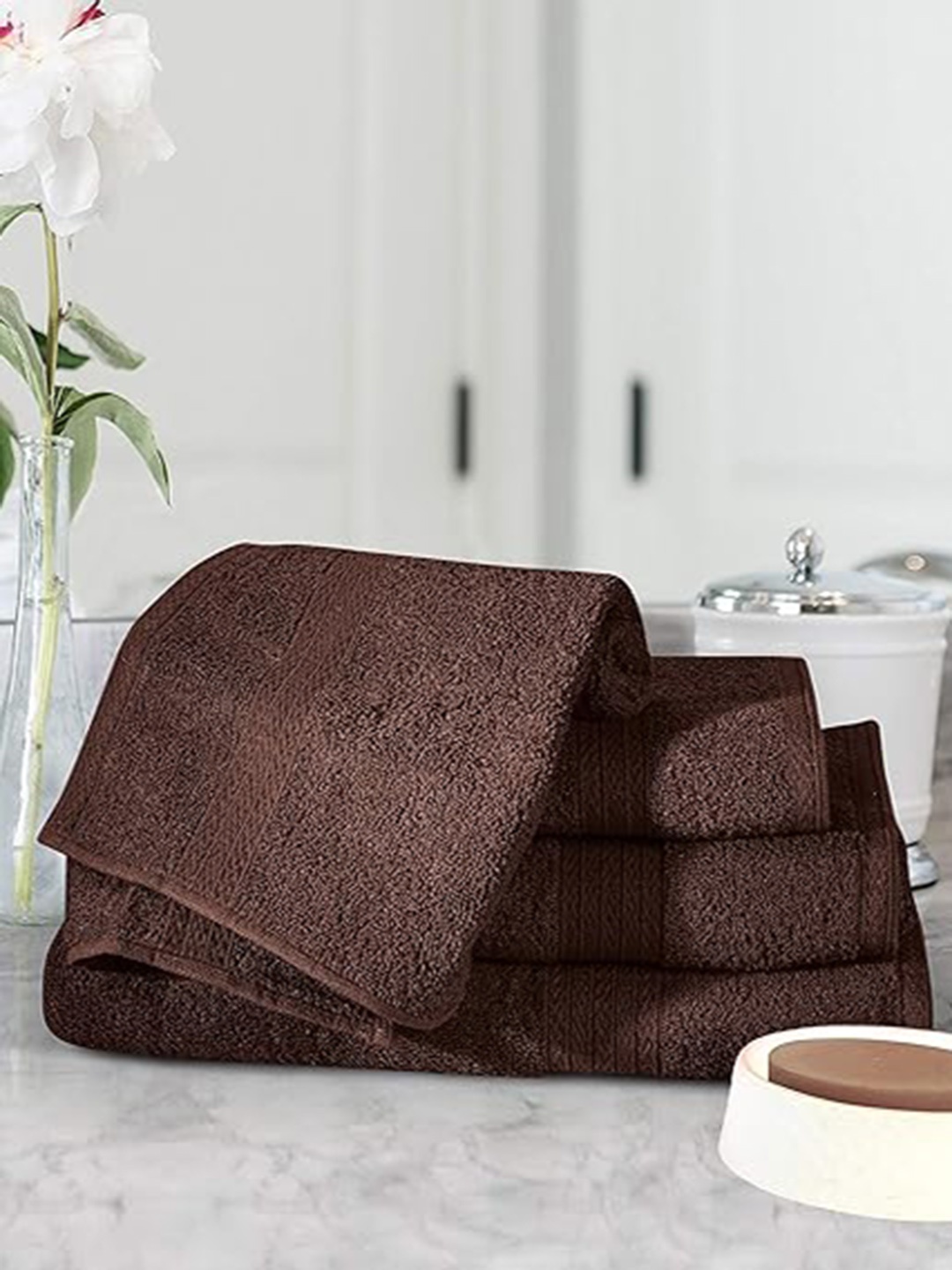 

Signature 4-Pcs Bath Towel Set, Brown