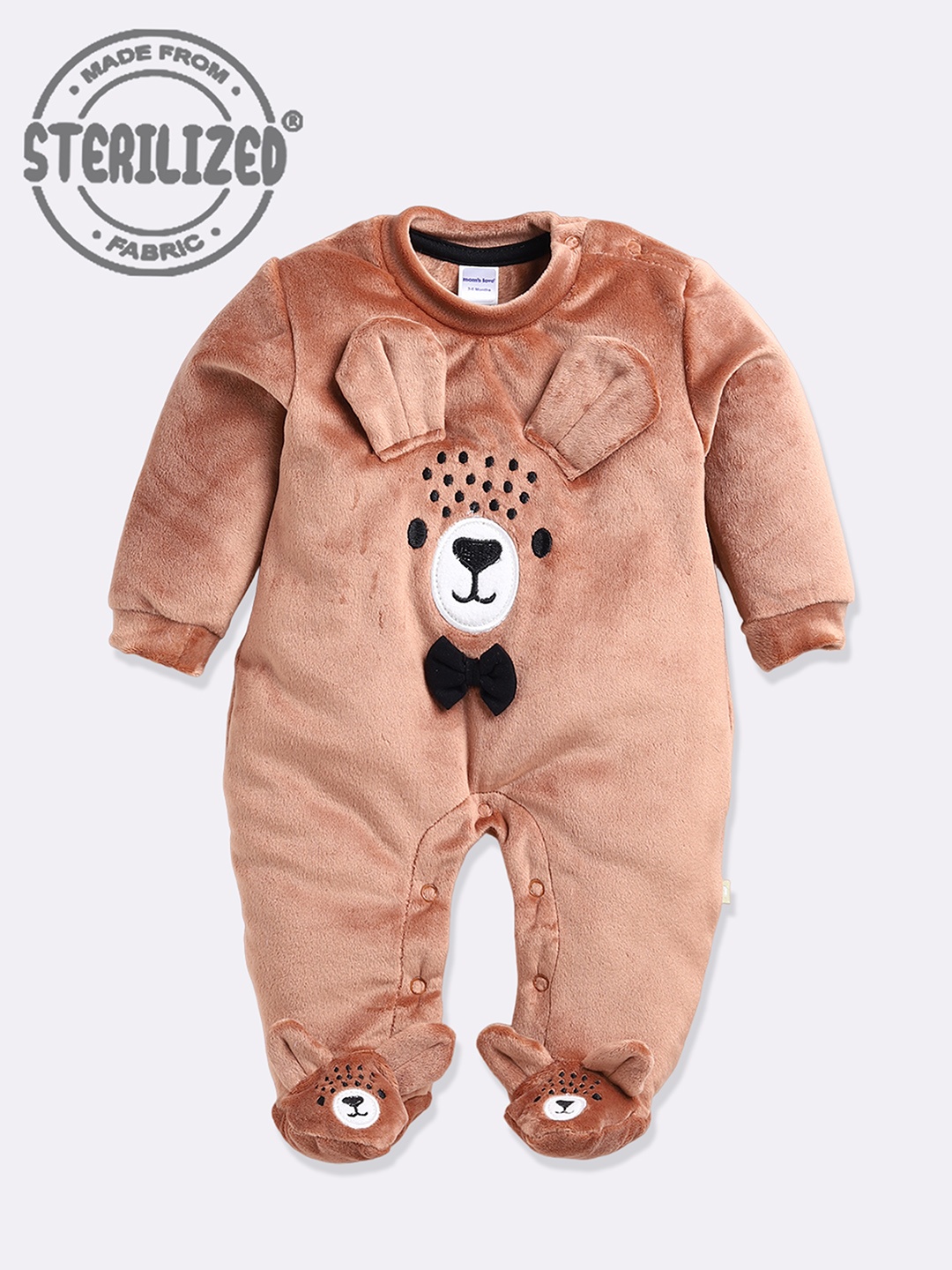 

Moms Love Infants Embroidered Sleepsuits, Brown