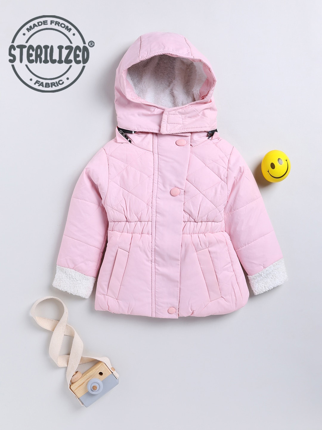 

Moms Love Girls Lightweight Hooded Padded Jacket, Pink