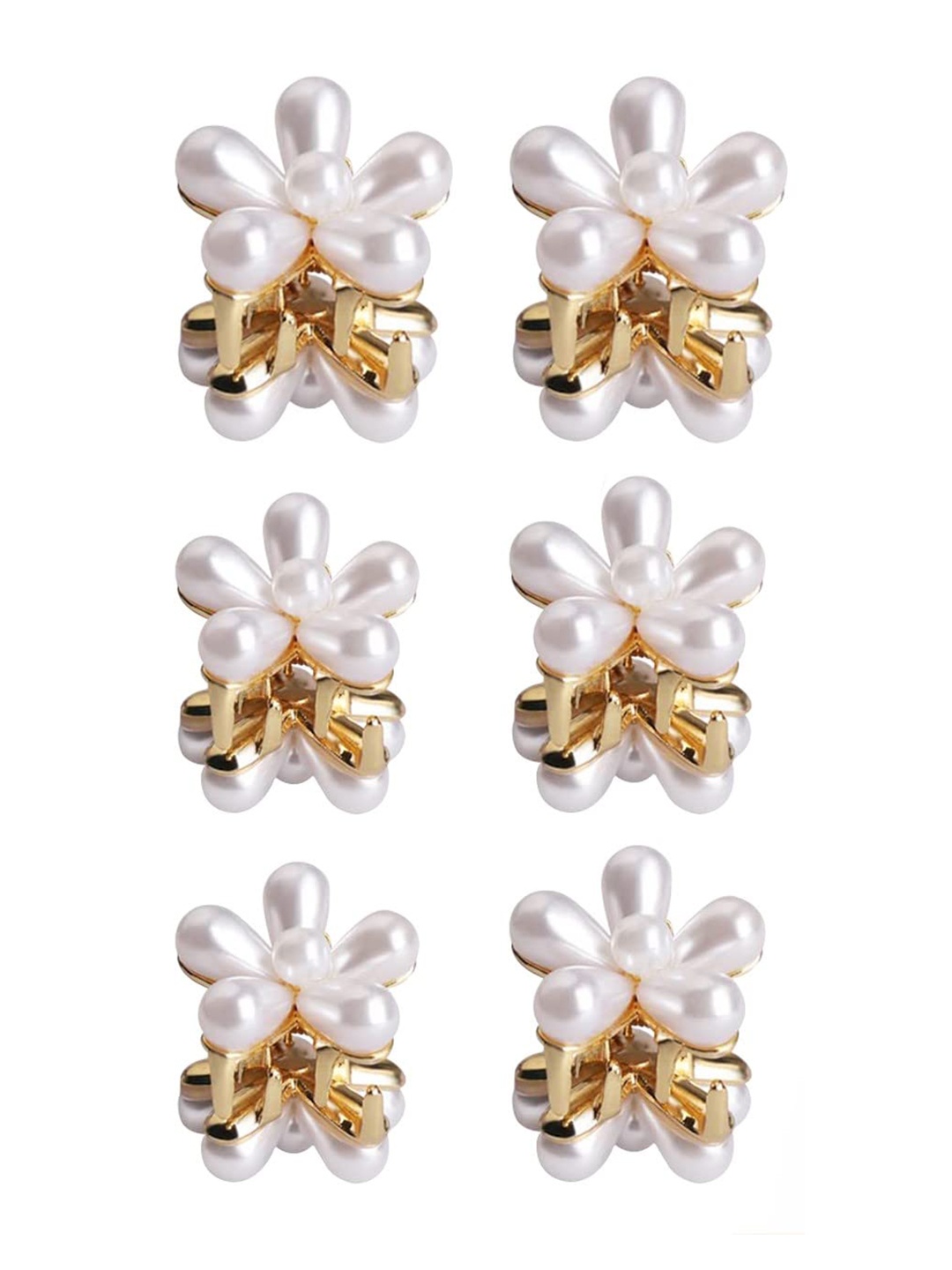 

LYTIX Girls Assorted Set of 6 Beaded Alligator Hair Clip