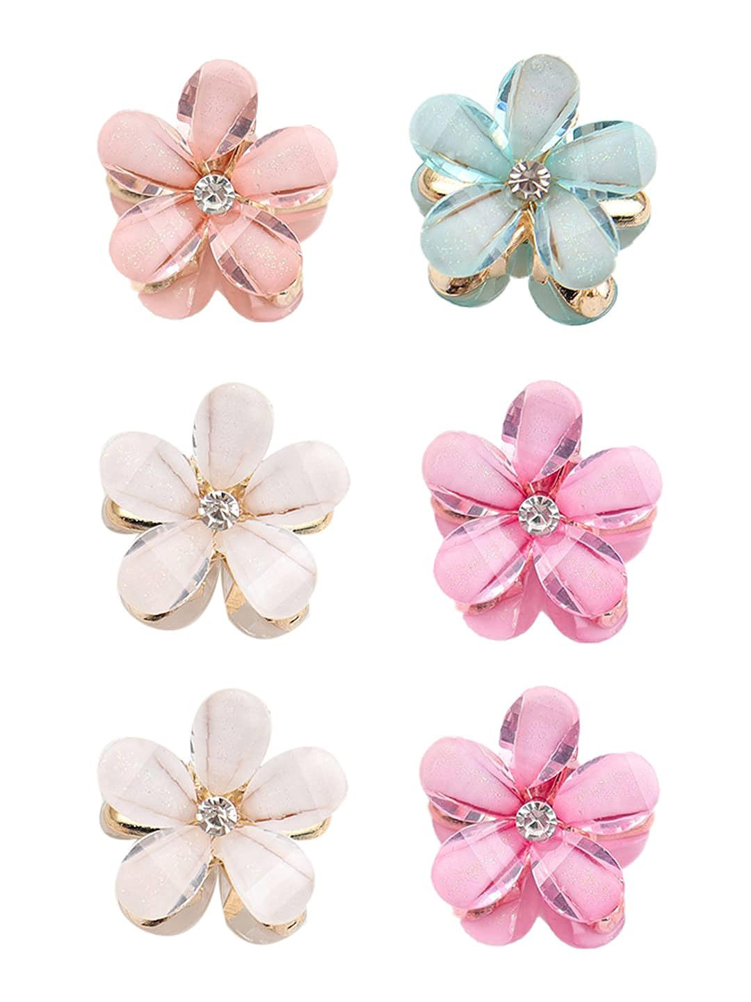 

LYTIX Girls Set of 6 Assorted Beaded Alligator Hair Clip