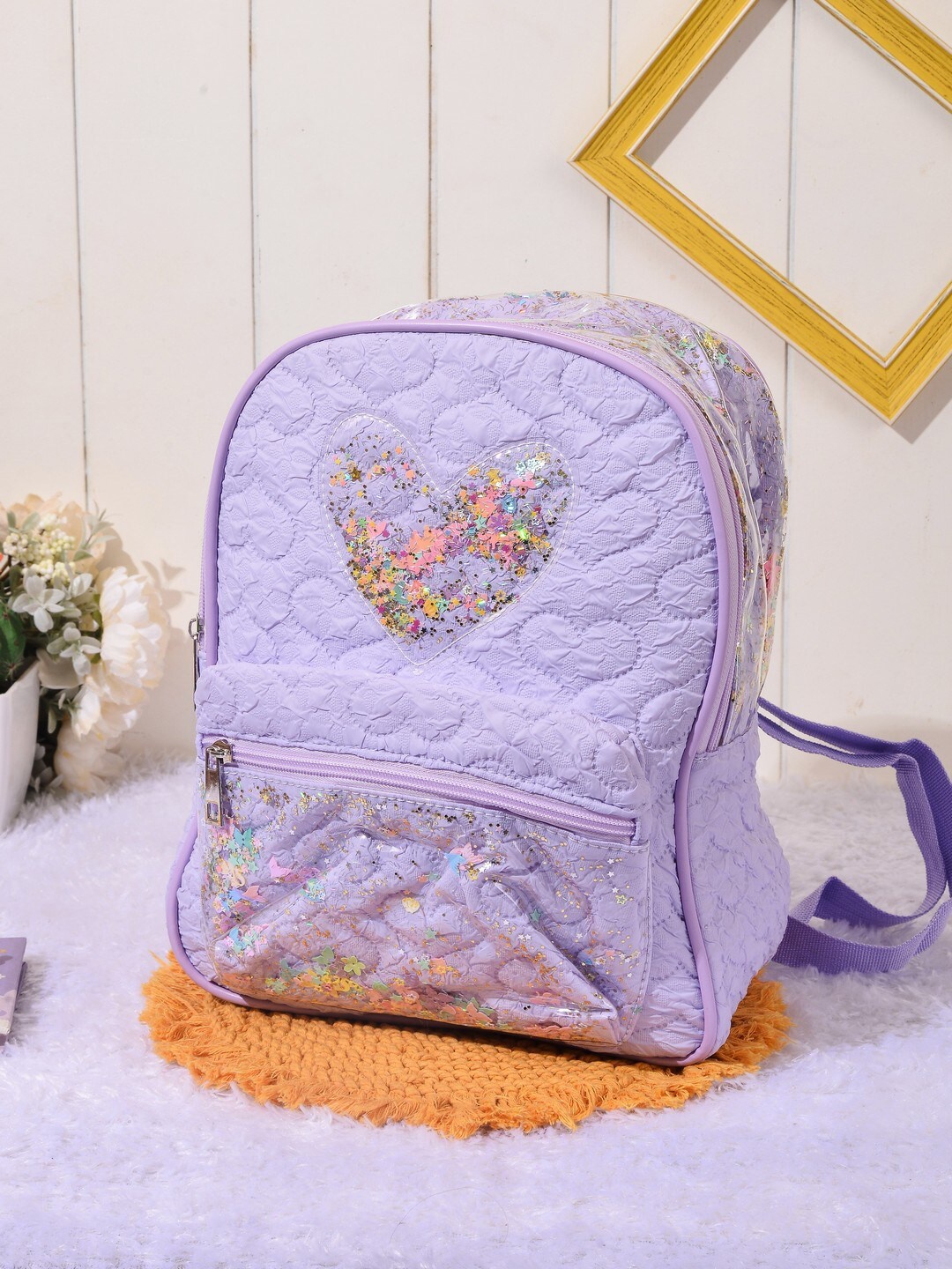 

POPLINS Kids Graphic Printed Backpack, Purple