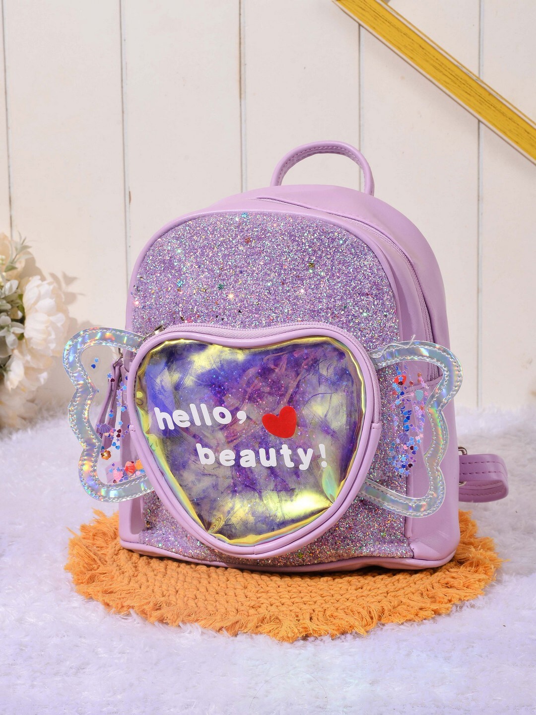 

POPLINS Kids Graphic Printed Backpack, Purple