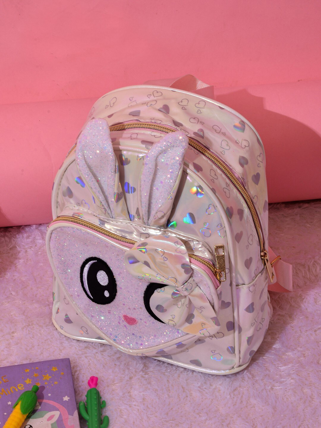 

POPLINS Kids Graphic Backpack, White