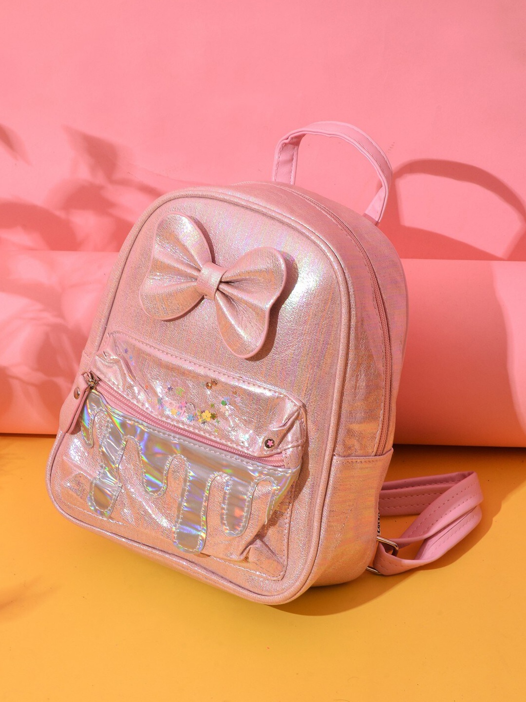 

POPLINS Kids Embellished Bow Backpack, Pink