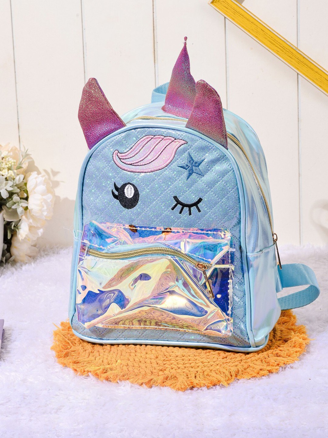 

POPLINS Kids Embellished Backpack, Blue