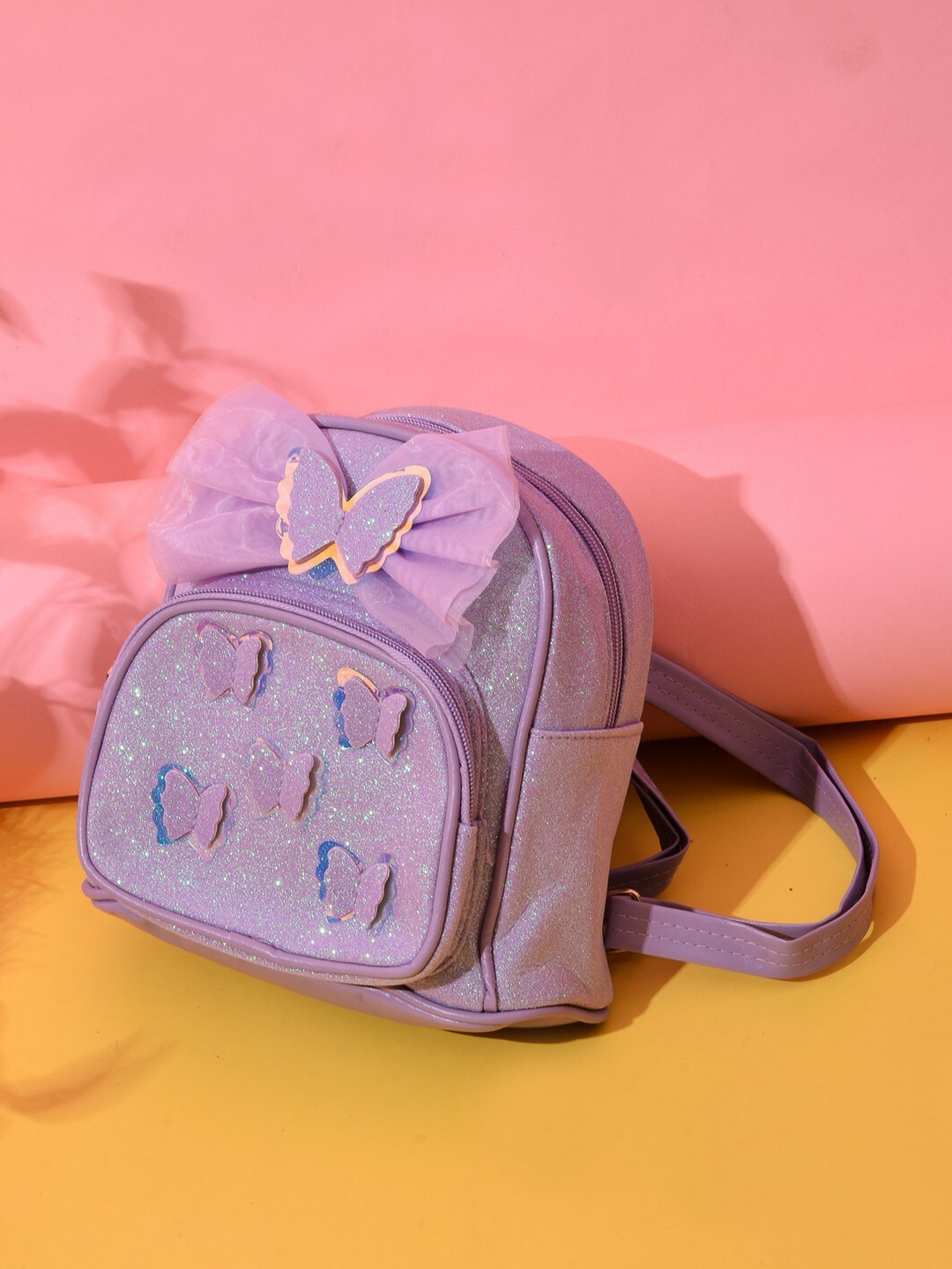 

POPLINS Kids Solid Ergonomic Backpack, Purple