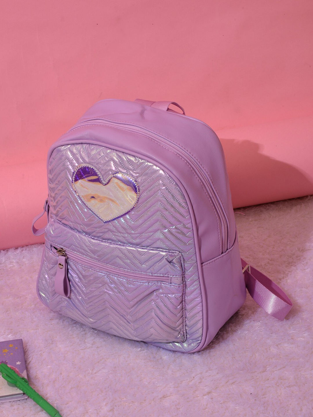 

POPLINS Kids Graphic Printed Backpack, Purple