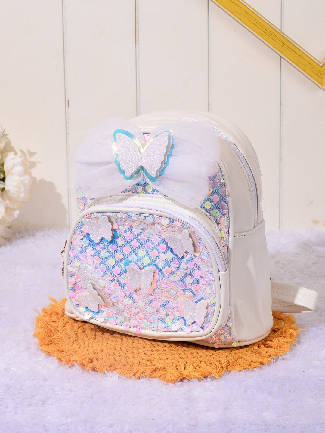 

POPLINS Kids Graphic Backpack, White
