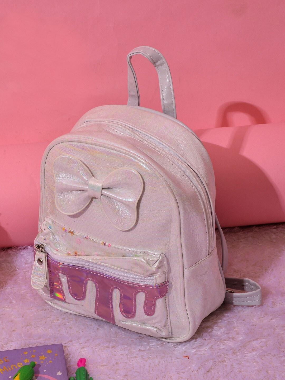 

POPLINS Kids Graphic Backpack, White