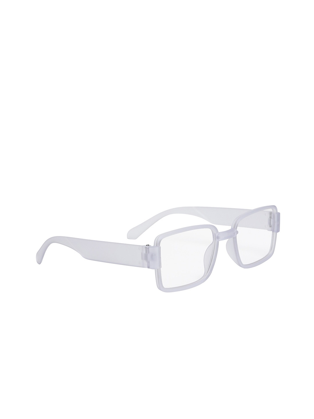 

CRIBA Unisex Square Sunglasses with UV Protected Lens CR_SMILTY_WHT, White