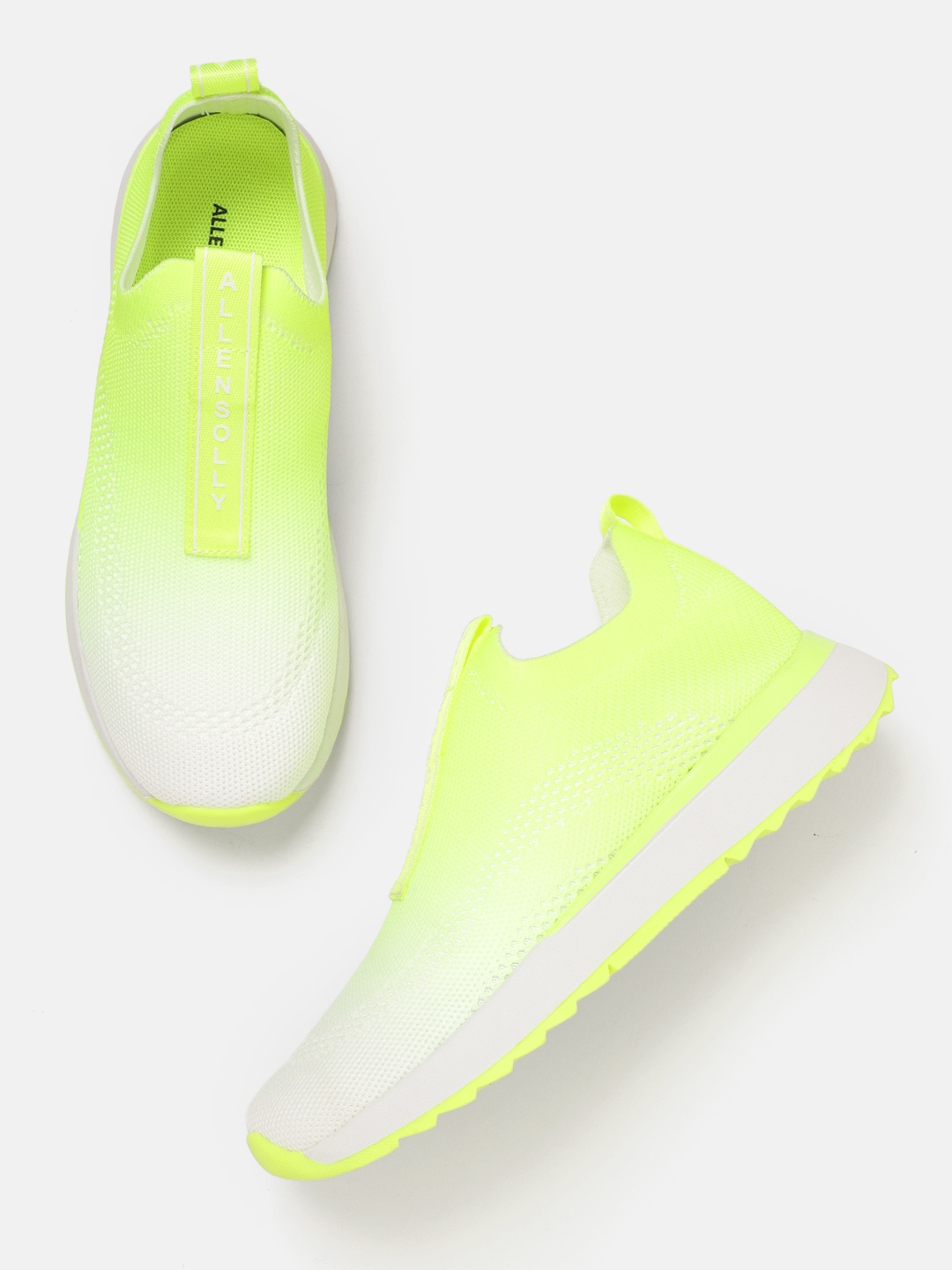 

Allen Solly Women Woven Design Sneakers, Lime green