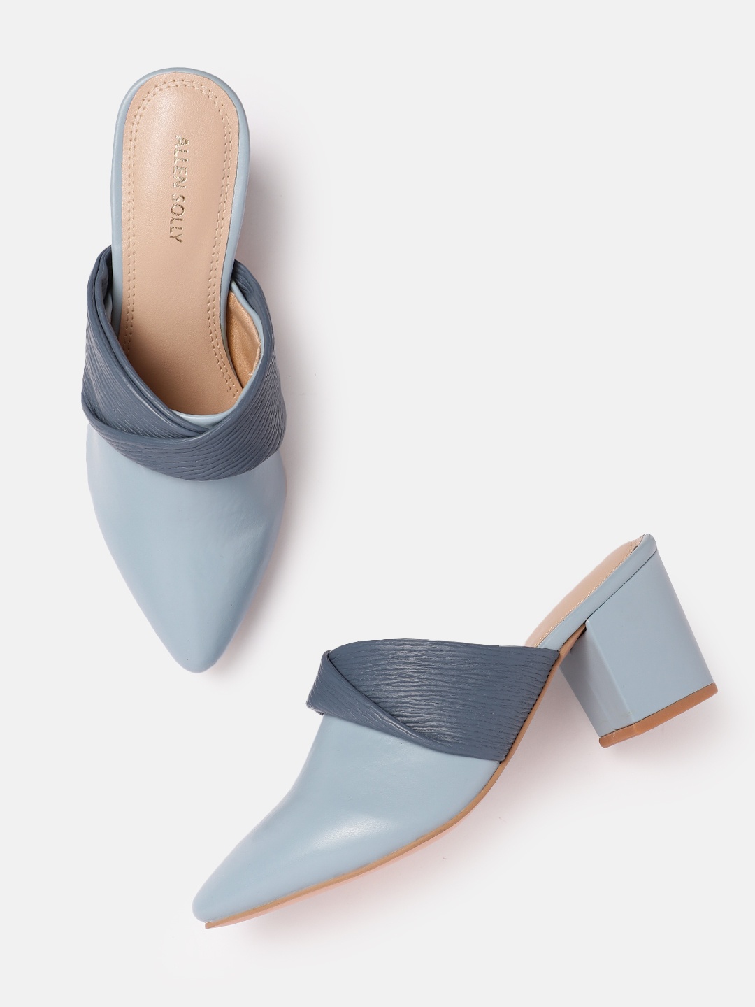 

Allen Solly Pointed Toe Block Heel Pumps, Blue