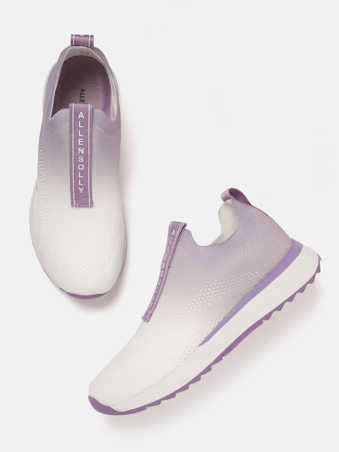 

Allen Solly Women Woven Design Round-Toe Slip-On Sneakers with Ombre Effect, Purple