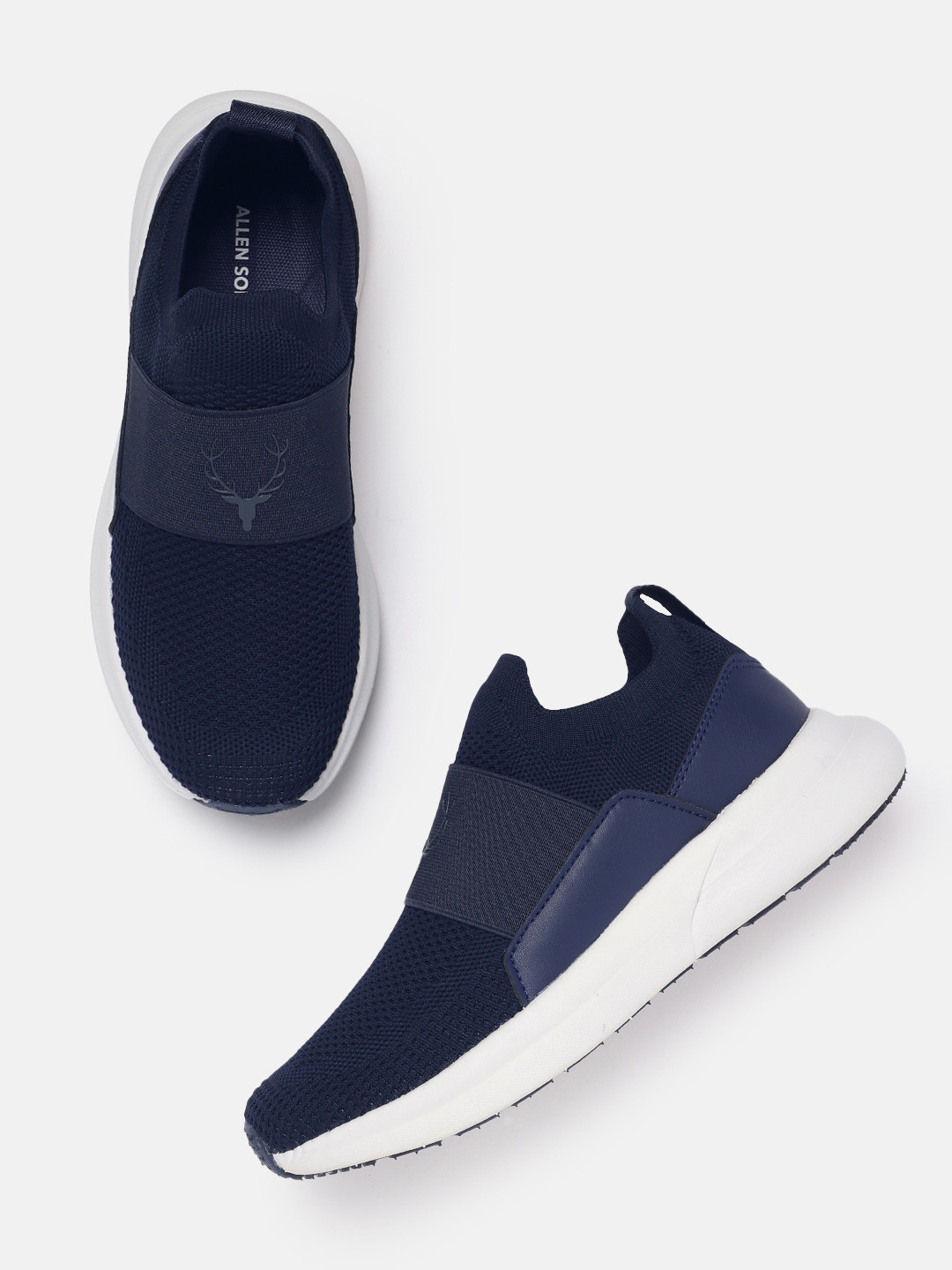 

Allen Solly Women Woven Design Round-Toe Slip-On Sneakers, Navy blue