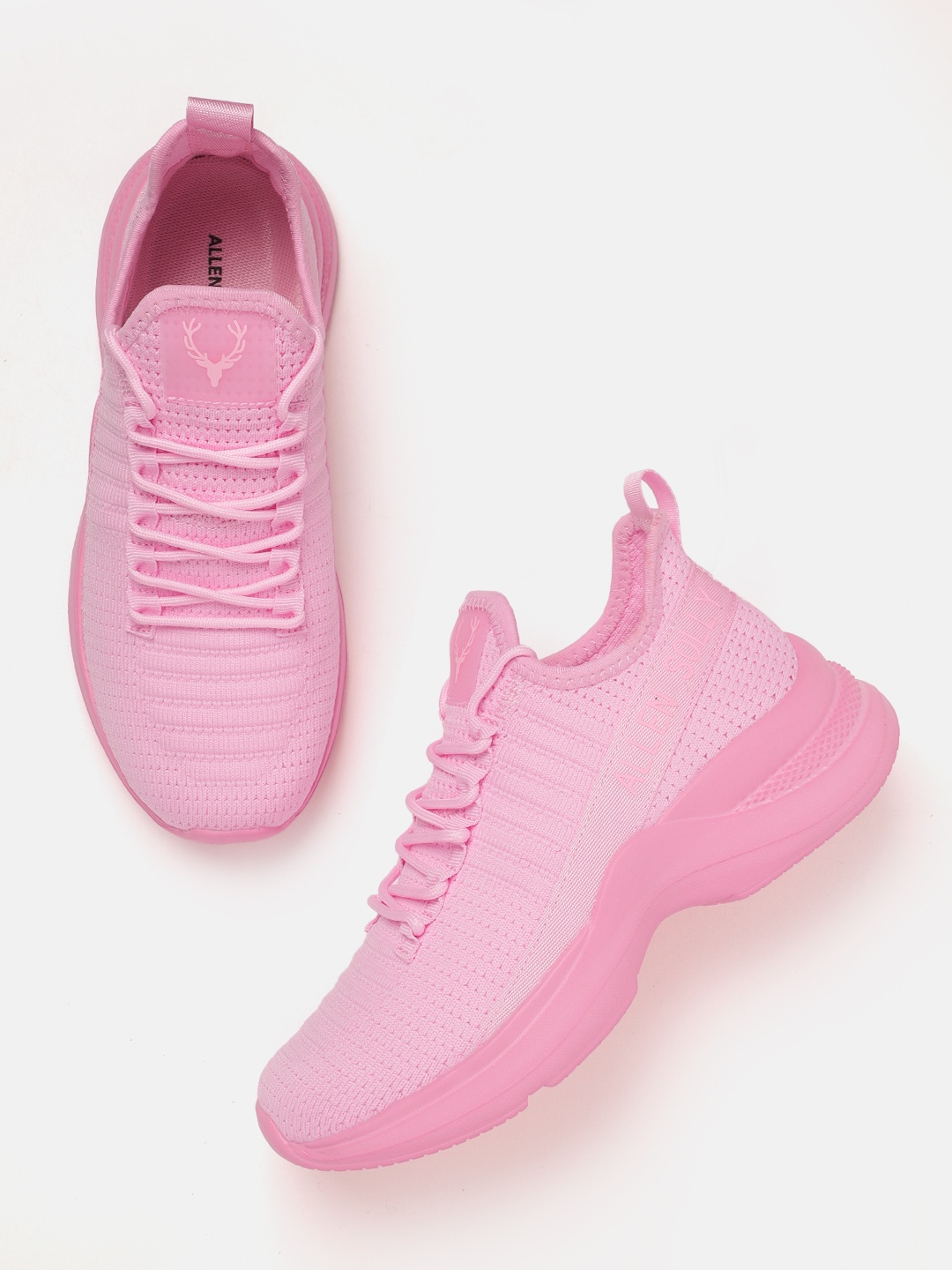 

Allen Solly Women Woven Design Sneakers, Pink