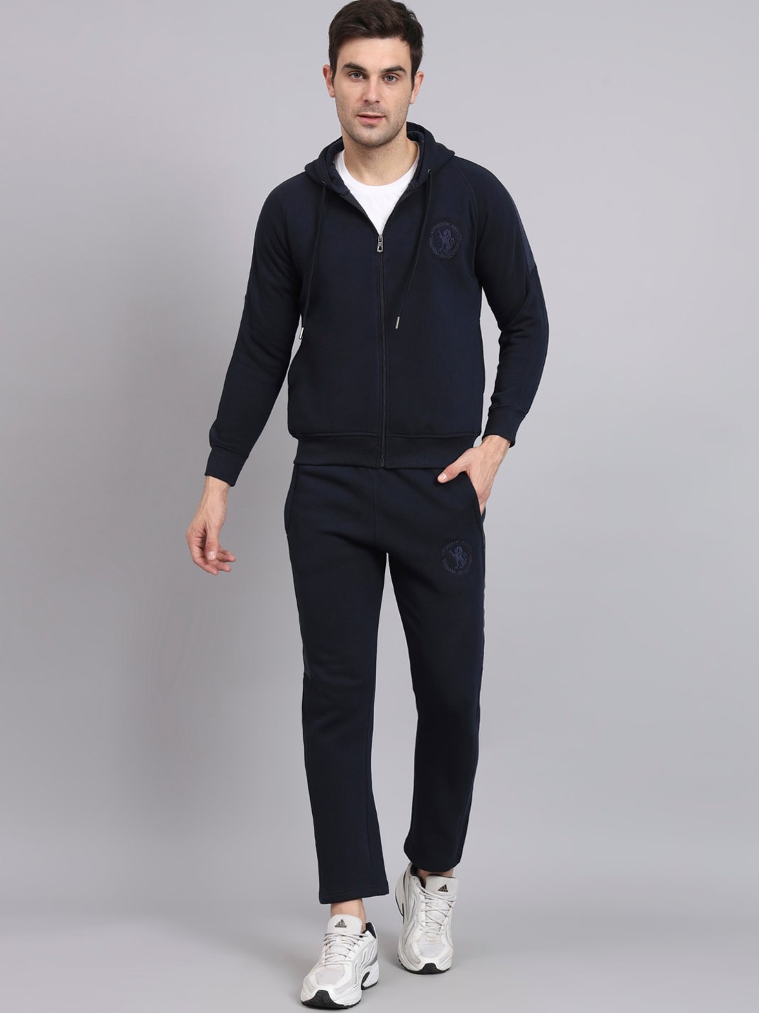 

39 THREADS Mid-Rise Hooded Fleece Tracksuits, Navy blue