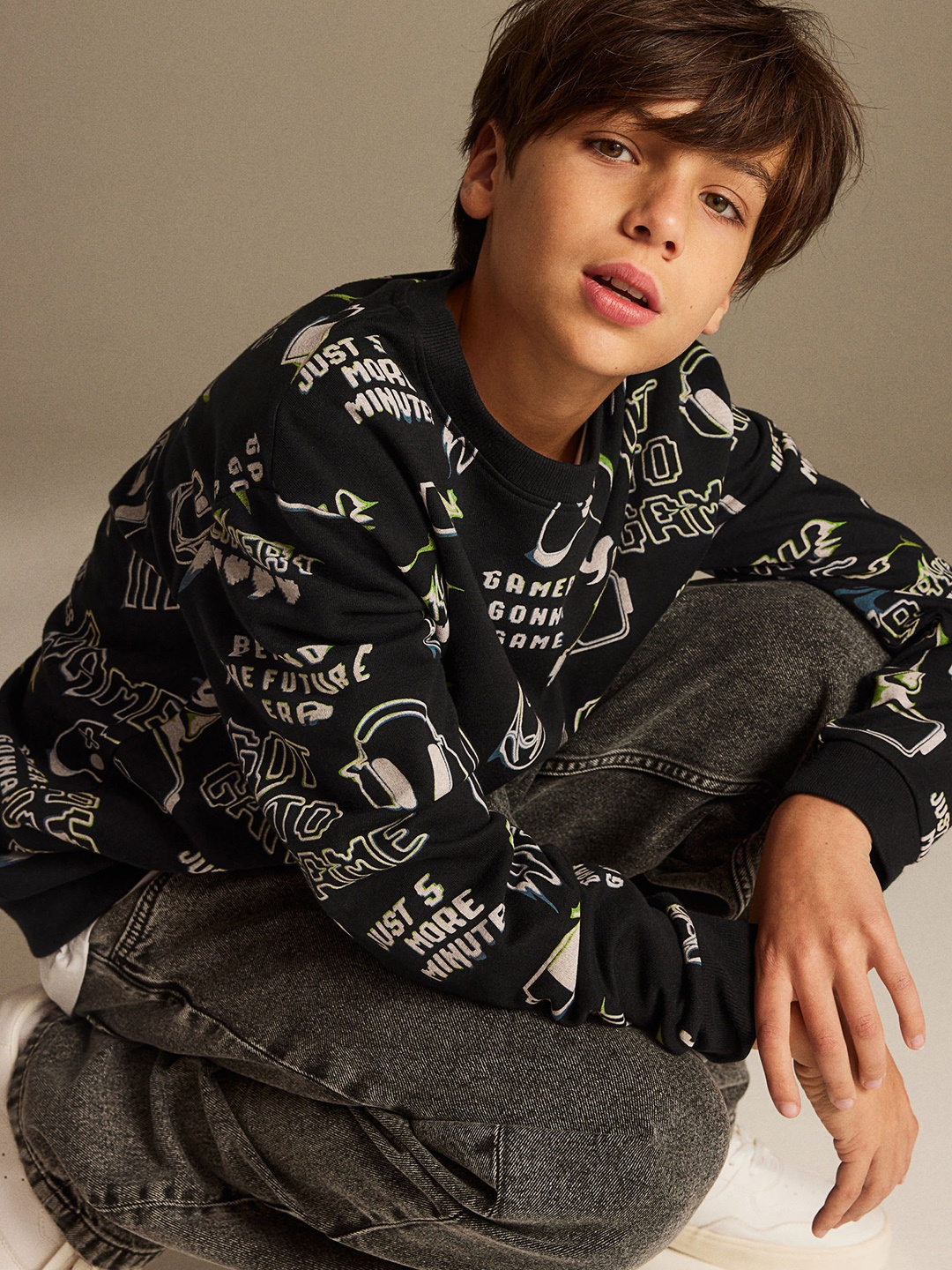 

H&M Boys 2-Pack Sweatshirts, Grey