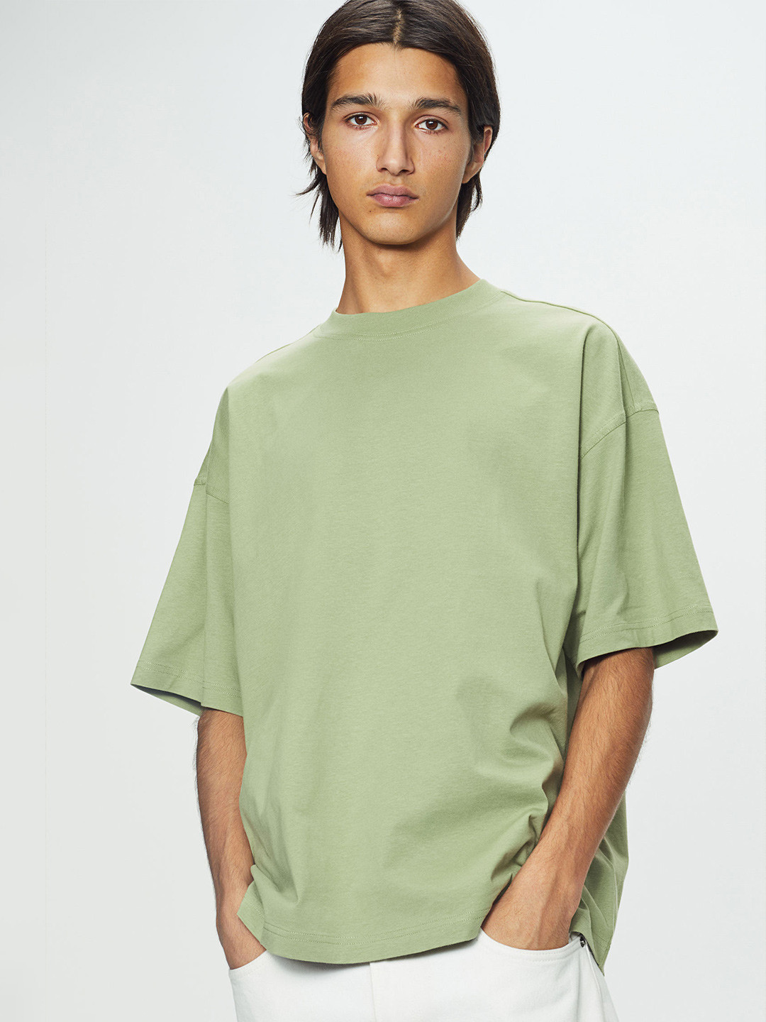 

H&M Oversized Fit T-Shirt, Sea green
