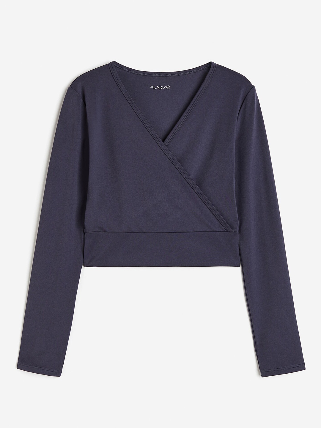 

H&M Girls SoftMove Sports Wrap Top, Blue