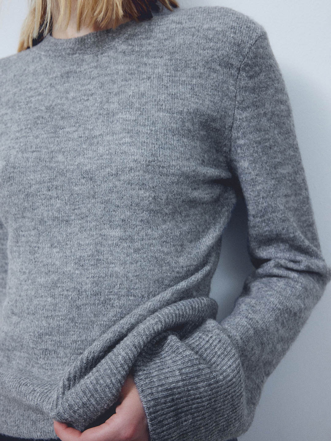 

H&M Fine-Knit Jumper, Grey