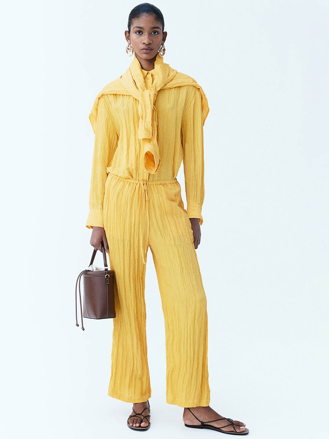 

H&M Pull-On Trousers, Yellow