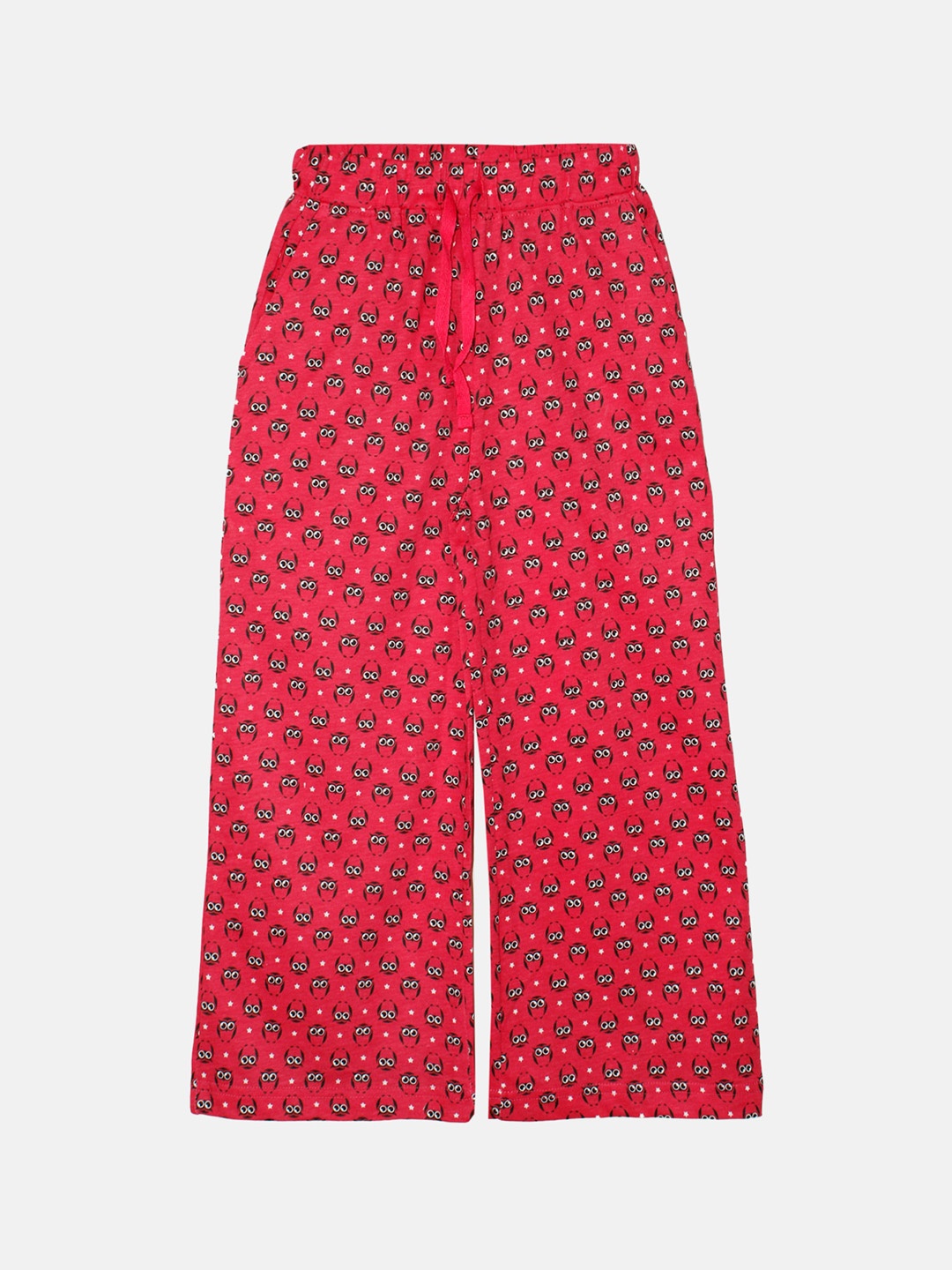 

KiddoPanti Girls Printed Pure Cotton Lounge Pant, Red