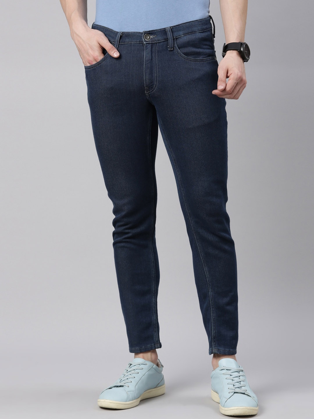 

American Bull Men Classic Clean Look Stretchable Jeans, Blue