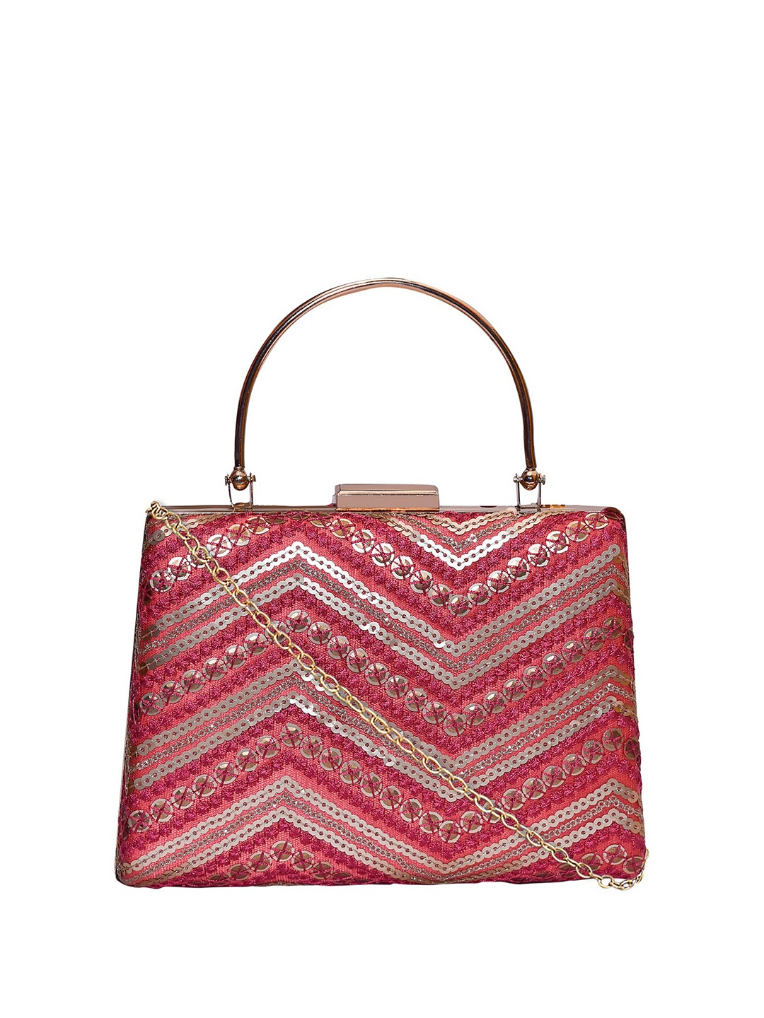 

HORRA Sequinned Embellished Purse, Pink