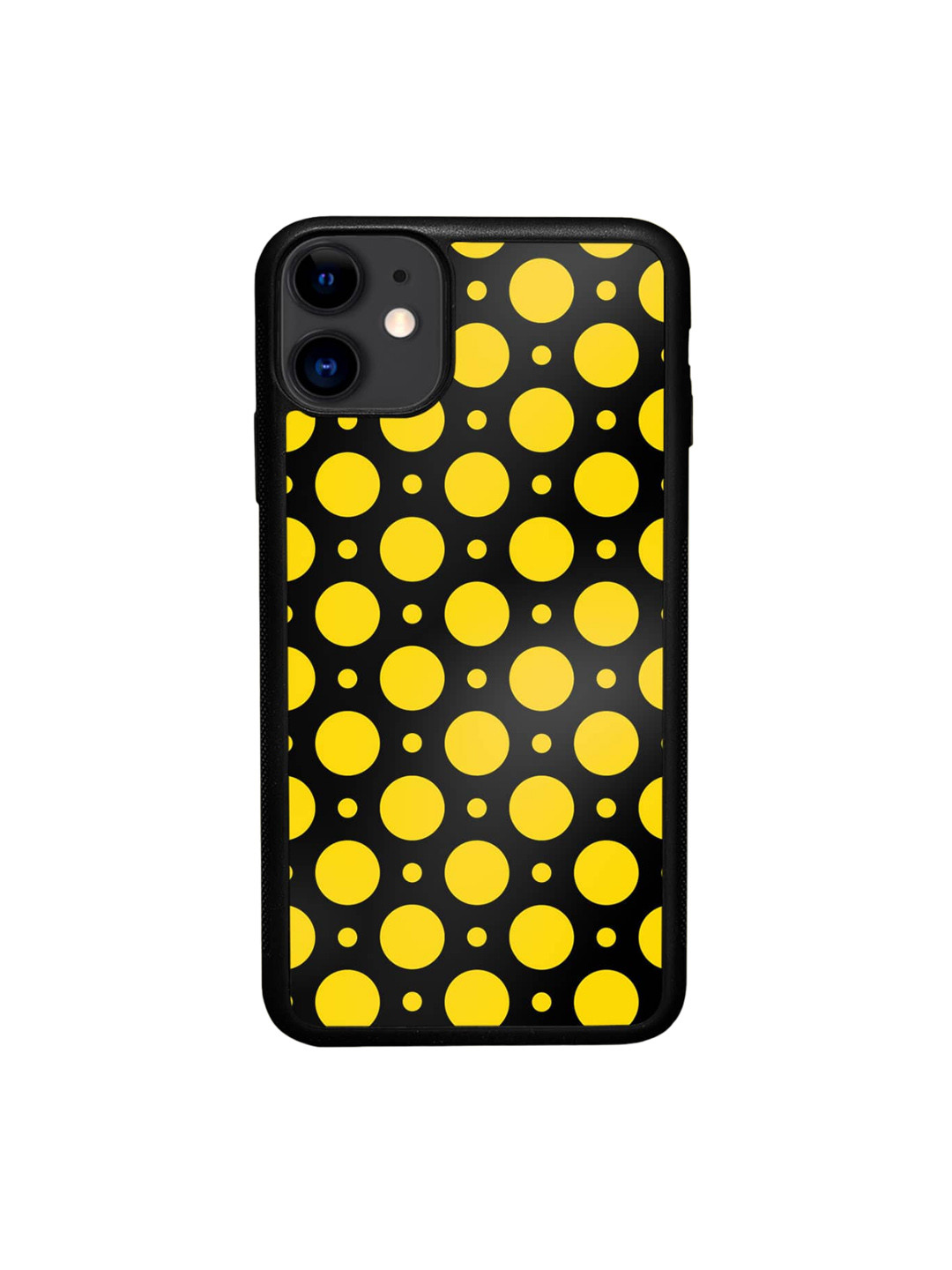 

macmerise Polka Dots Printed iPhone 11 Bumper Back Case, Black