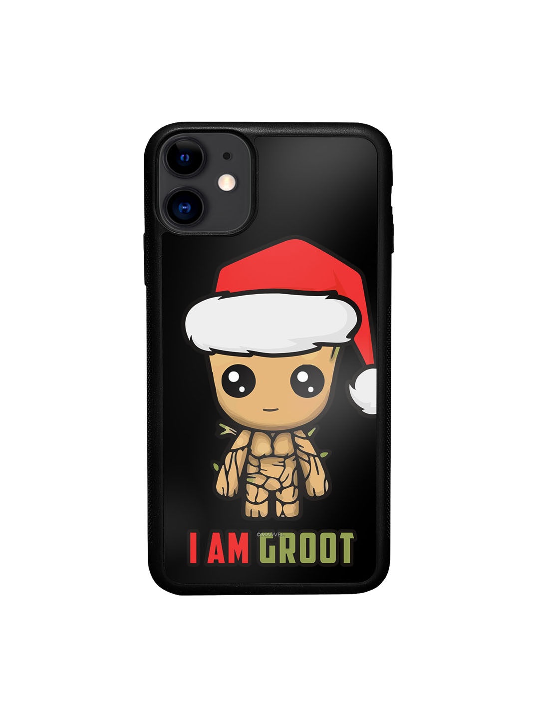 

macmerise Groot Santa Printed iPhone 11 Bumper Back Case, Black