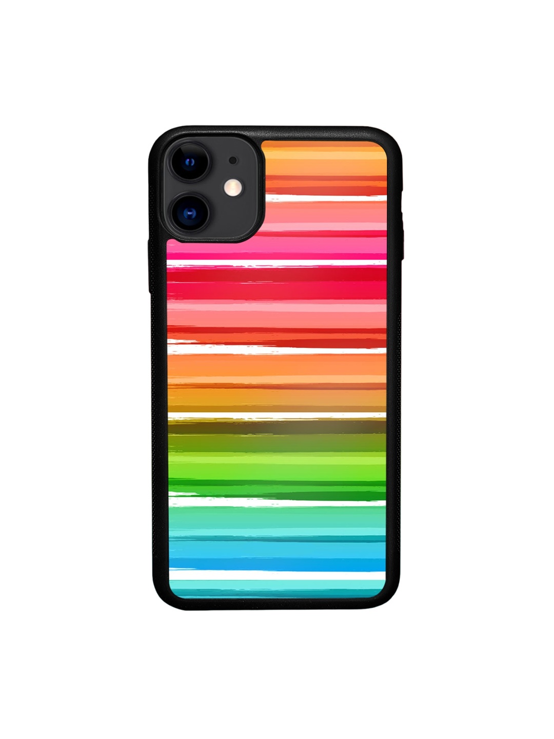 

macmerise Colourful Brush Strokes iPhone 11 Bumper Back Case, Pink