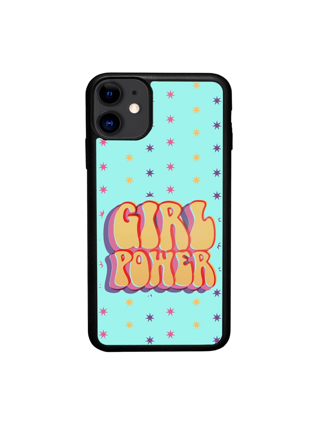 

macmerise Girl Power iPhone 11 Bumper Back Case, Blue