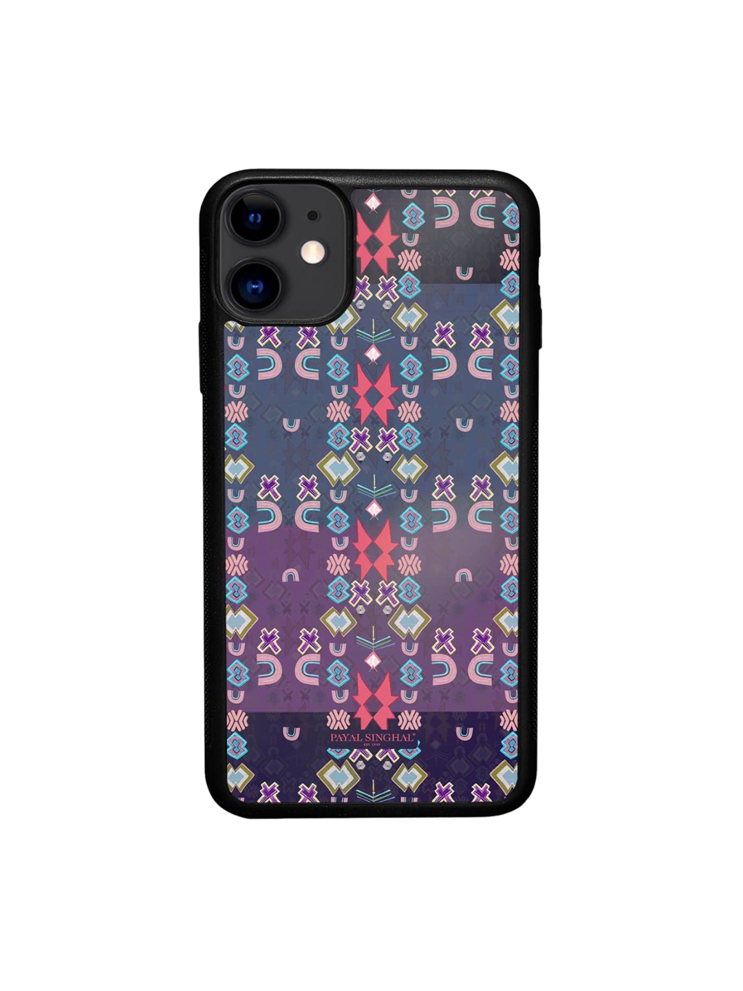 

macmerise Payal Singhal Ikat Star iPhone 11 Bumper Back Case, Purple