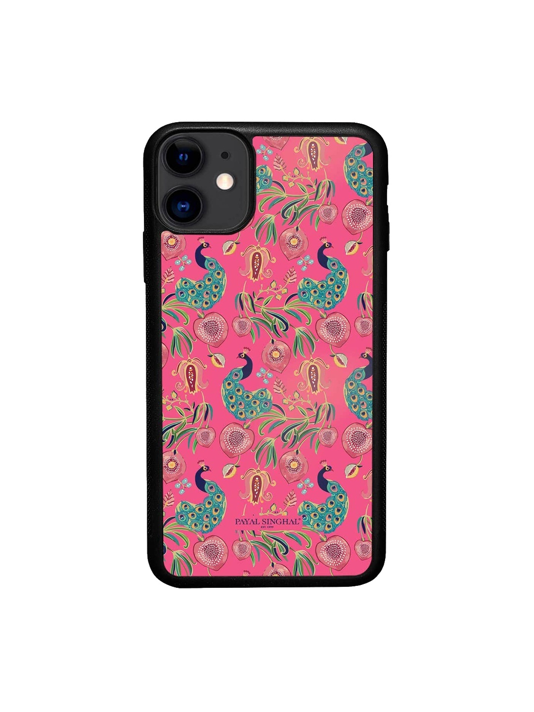 

macmerise Payal Singhal Anaar & Mor Printed iPhone 11 Bumper Back Case, Pink
