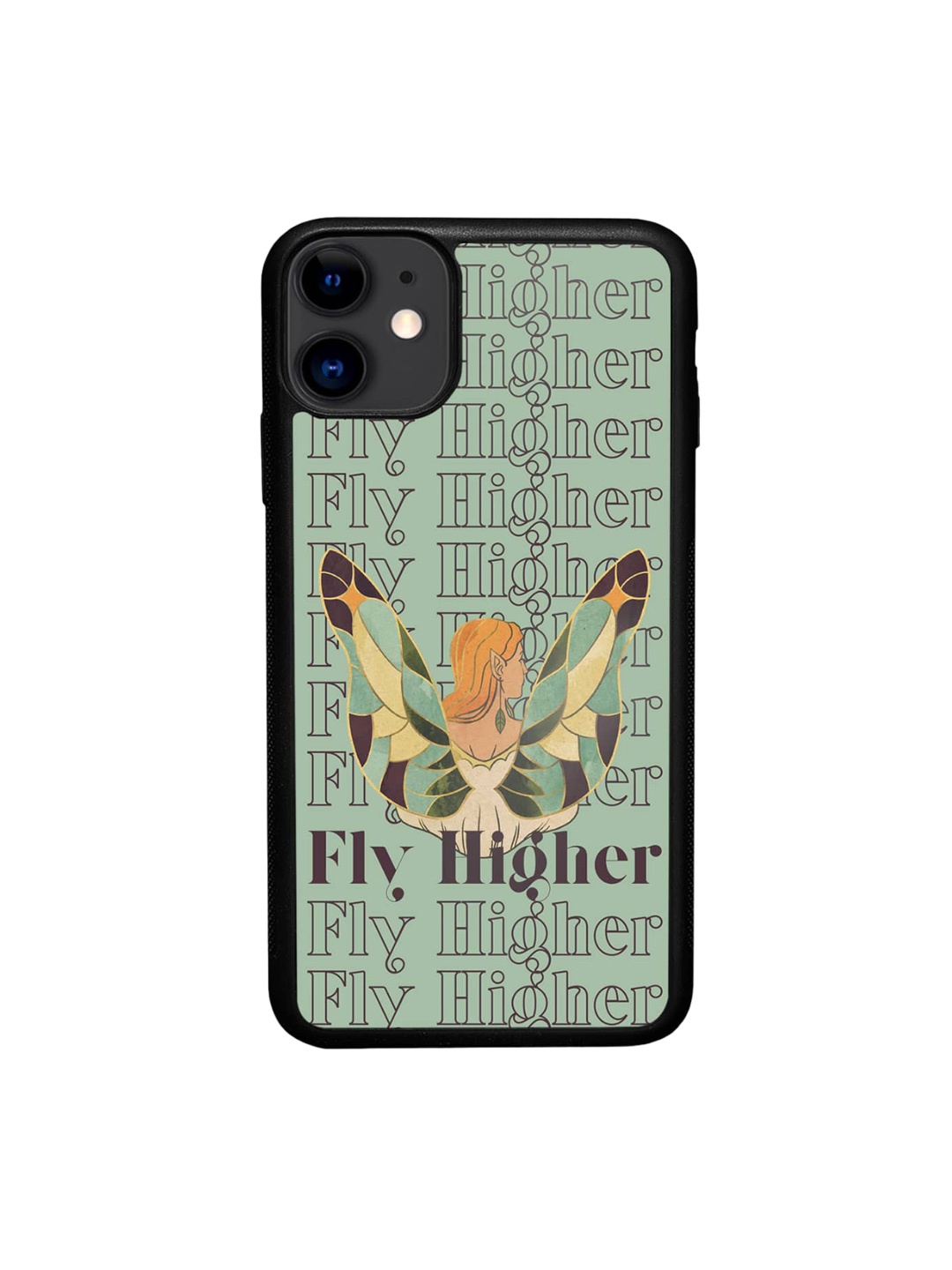 

macmerise Fly Higher Printed iPhone 11 Bumper Back Case, Green