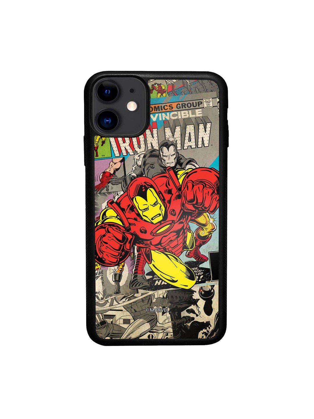 

macmerise Comic Iron Man iPhone 11 Bumper Back Case, Grey