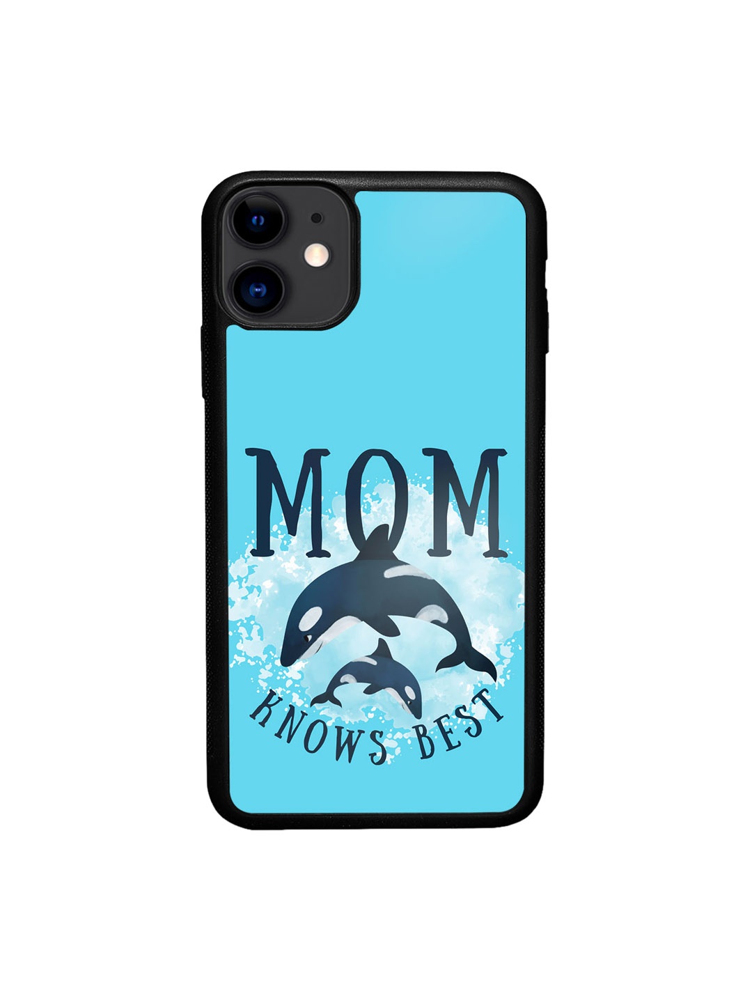 

macmerise Mom Knows Best Printed iPhone 11 Bumper Case Cover, Blue