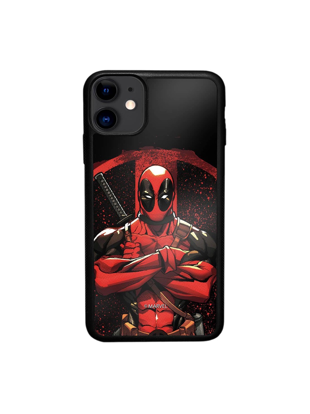 

macmerise Deadpool Stance iPhone 11 Bumper Case Cover, Black