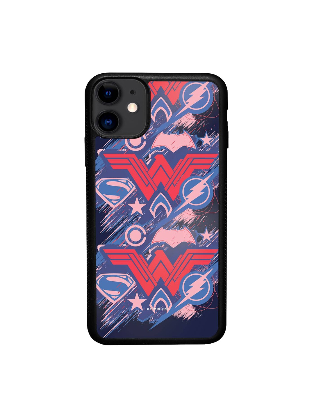 

macmerise JL Scribbled Logos iPhone 11 Bumper Case Cover, Blue