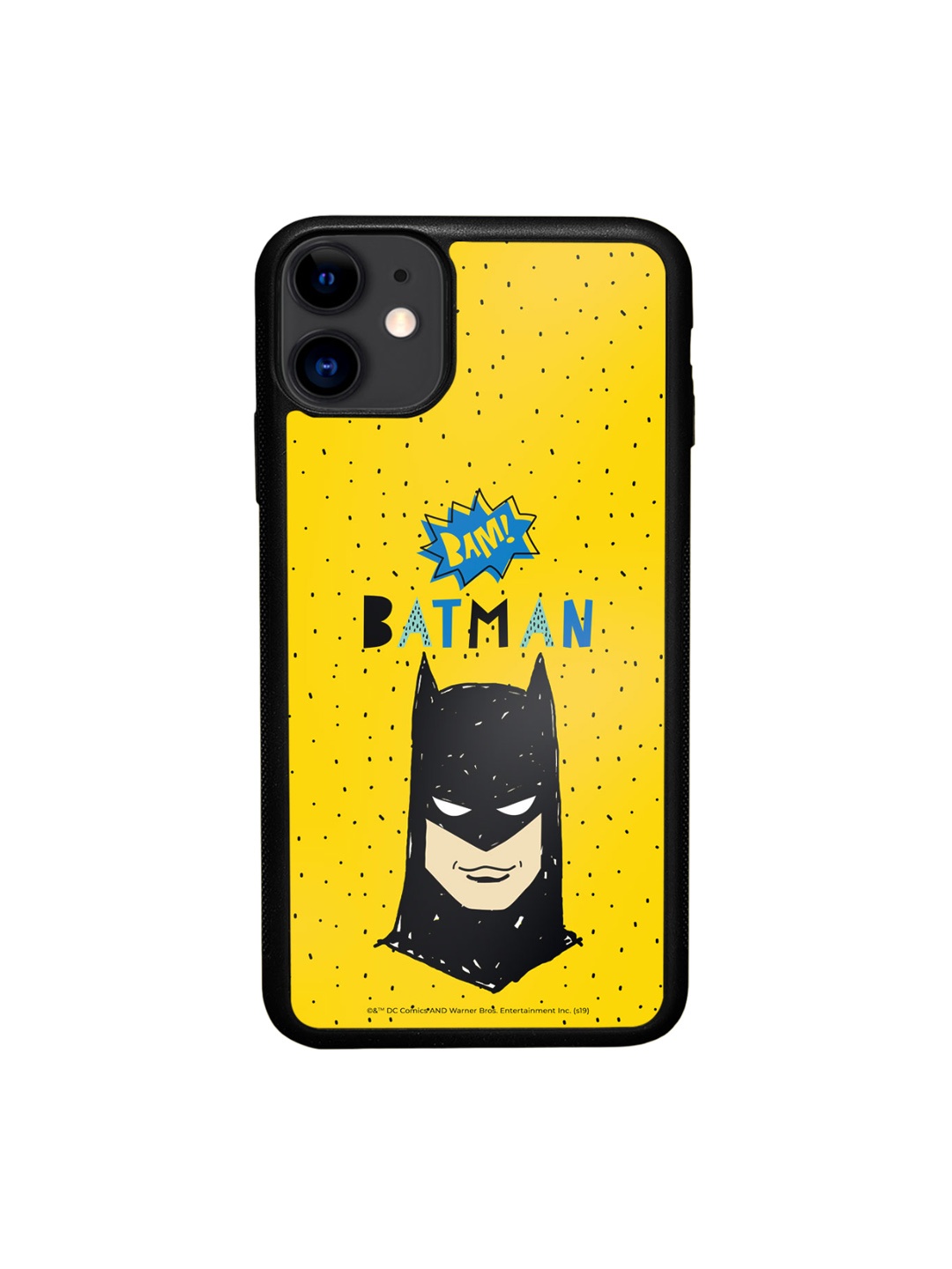 

macmerise Batman Printed iPhone 11 Bumper Case Cover, Yellow