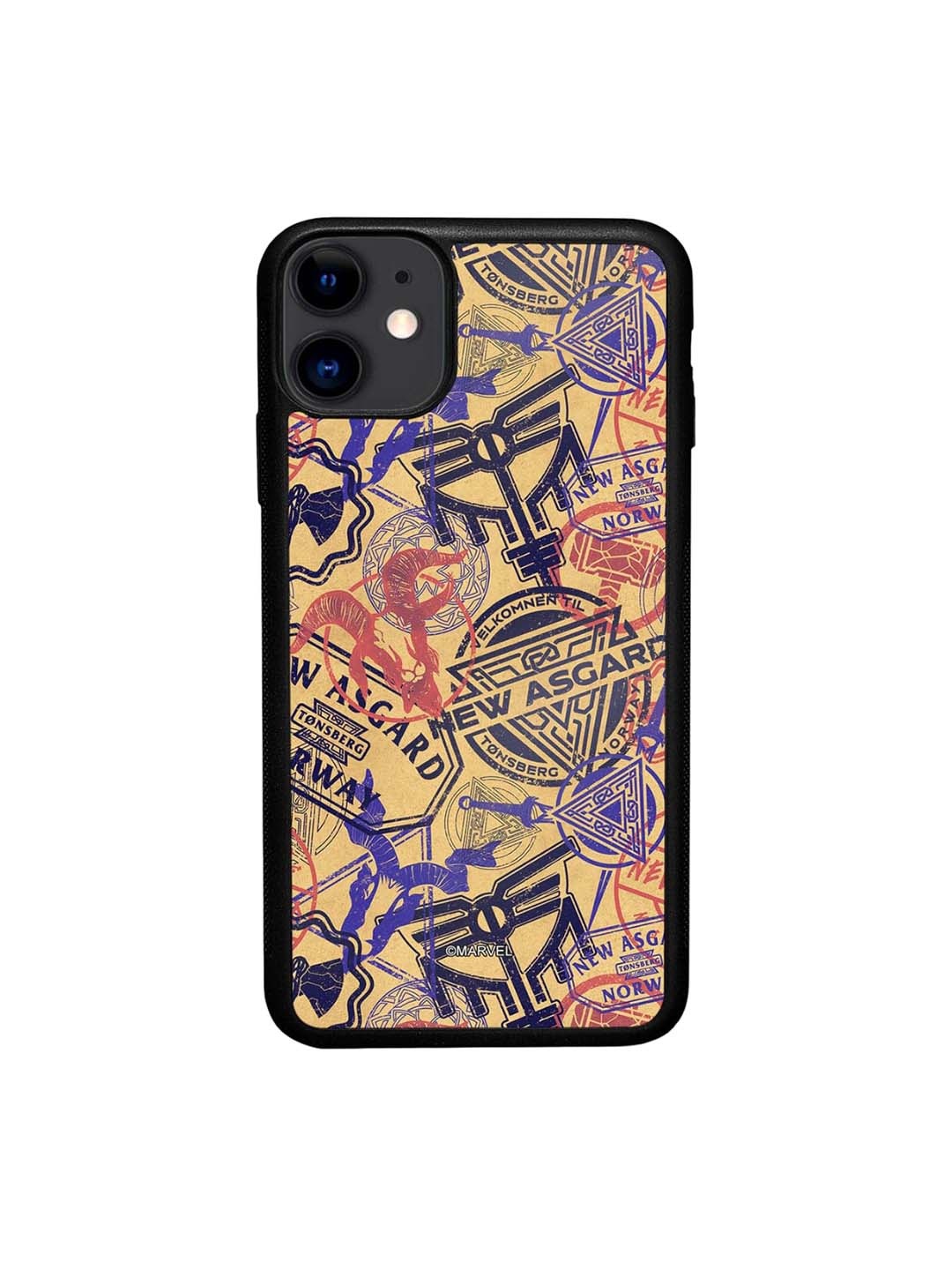 

macmerise New Asgard Stamps iPhone 11 Bumper Case Cover, Beige