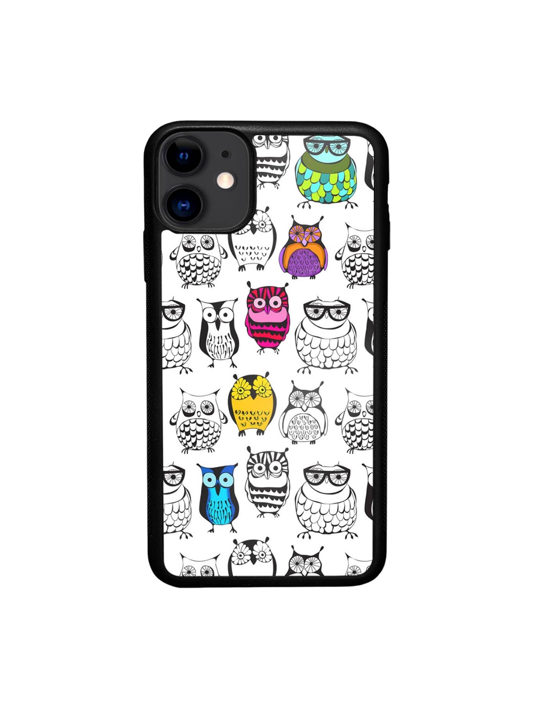 

macmerise Owl Art Printed IPhone 11 Bumper Case Cover, White