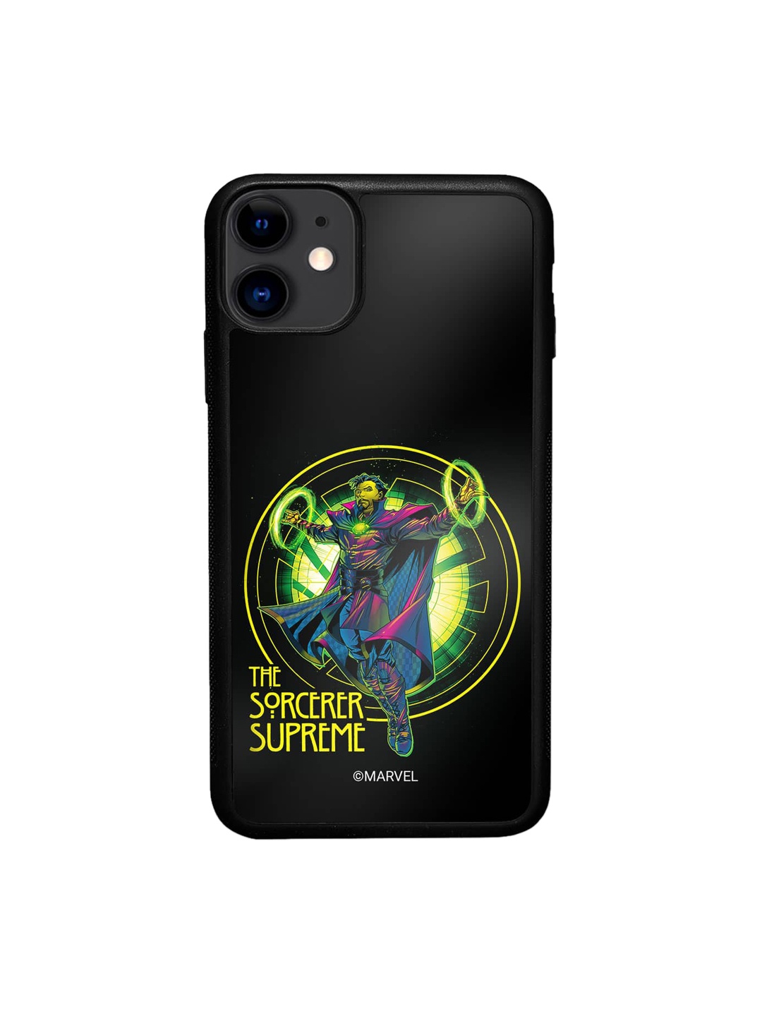 

macmerise Neon Sorcerer Supreme iPhone 11 Bumper Case Cover, Black