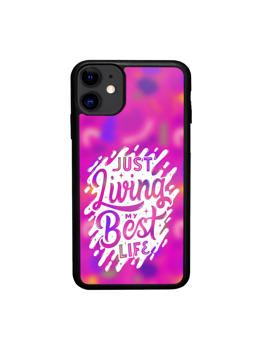 

macmerise My Best Life Printed iPhone 11 Bumper Case Cover, Purple