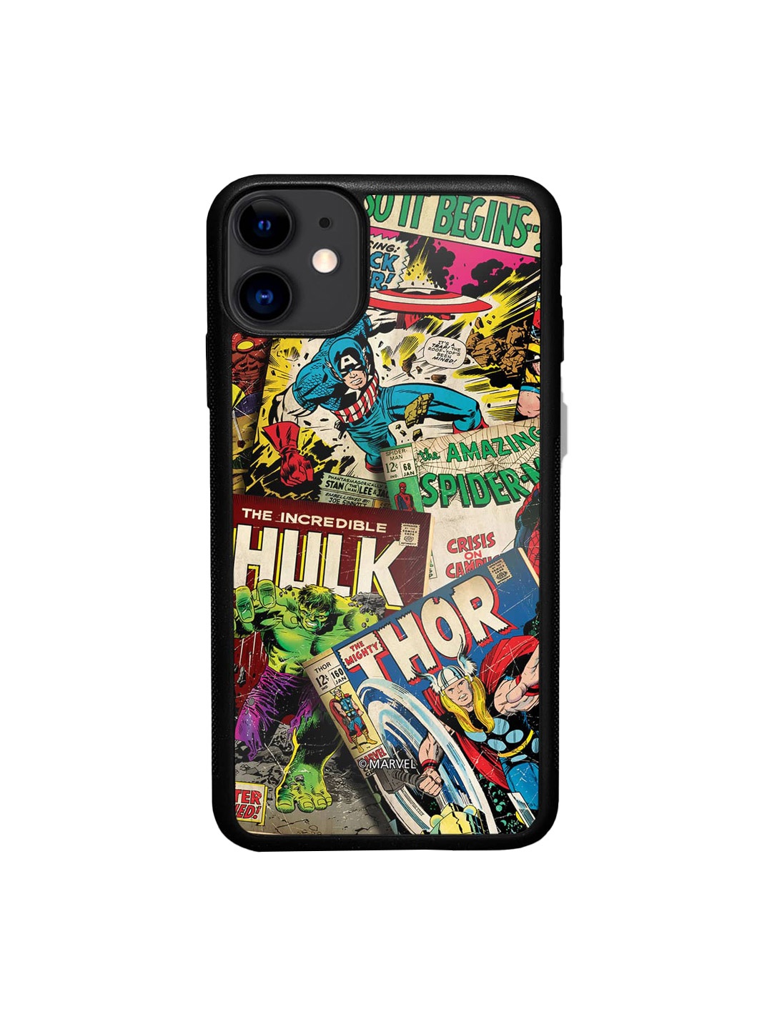 

macmerise Marvel Comics Collection Printed iPhone 11 Phone Bumper Case, White