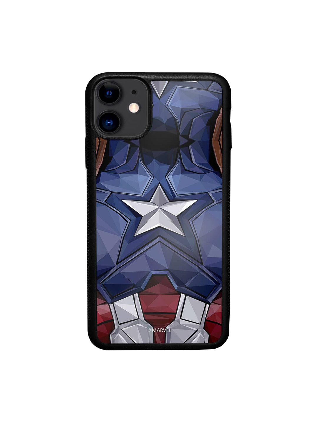 

macmerise Captain America Printed iPhone 11 Bumper Case Cover, Blue