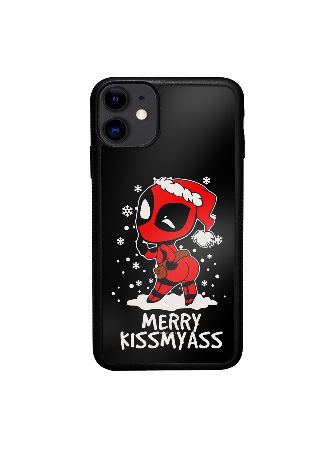 

macmerise Merry Deadpool iPhone 11 Bumper Case Cover, Black